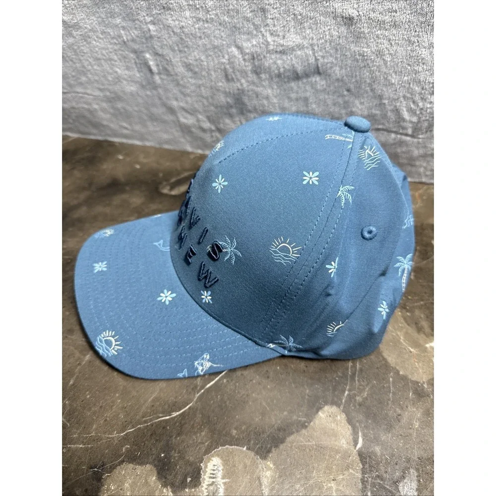 TravisMathew Cove Dive Hat Mens OS Dark Teal Tropical Print Snapback 1MAB398